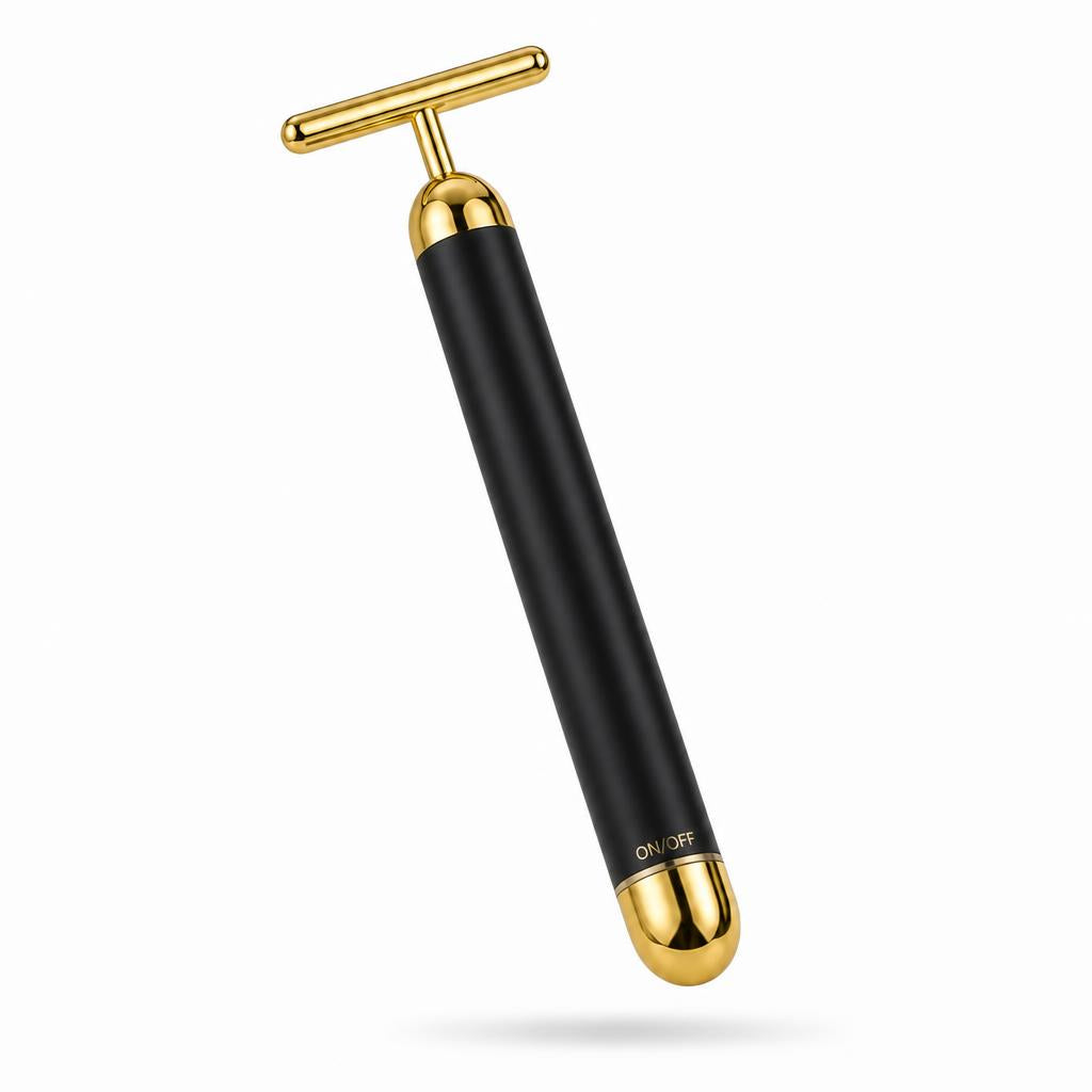 Auria Glow - Rodillo facial, color negro