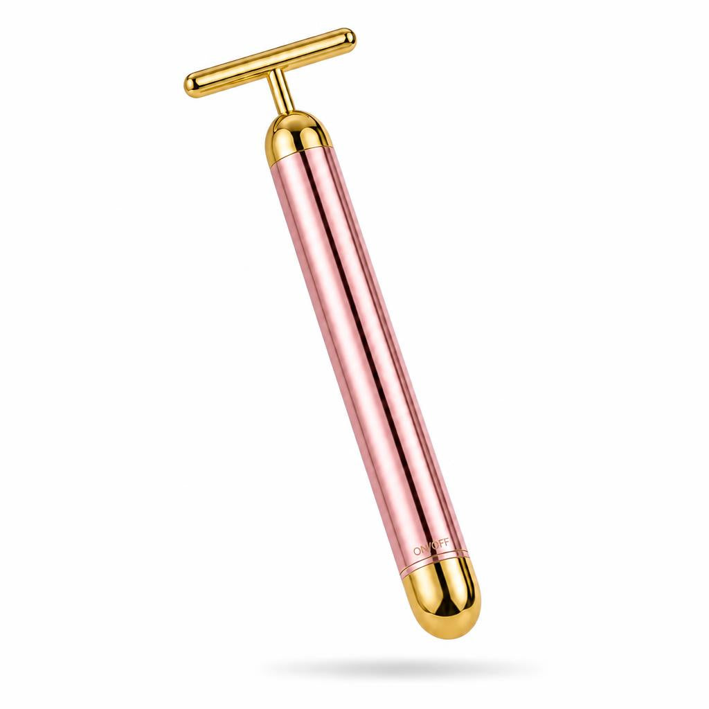 Auria Glow - Rodillo facial, color rosa